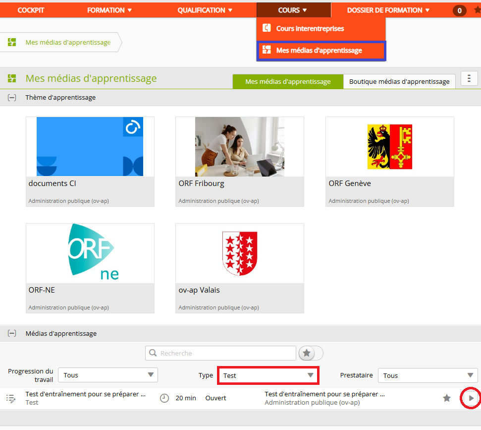 CC-CI e-test d'exercice T2L